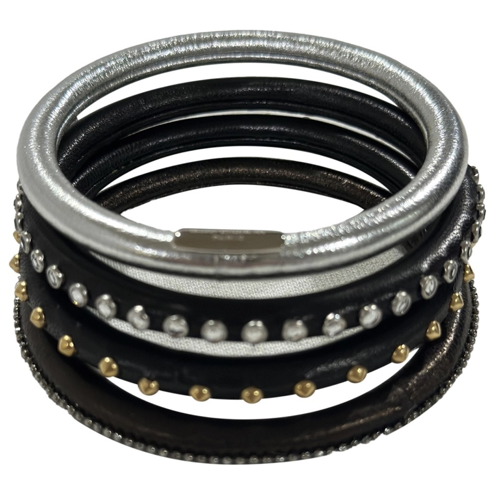 Saint Laurent 4 Piece Studded Out Bangle set | Muti Studded types around Bangles